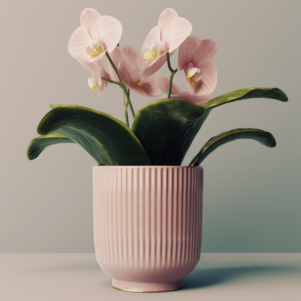 5-Inch Orchid Pot Nordic Minimalist Pot Glazed Nordic Design with Roman Column Inspiration Elegant Orchid Planter Classical