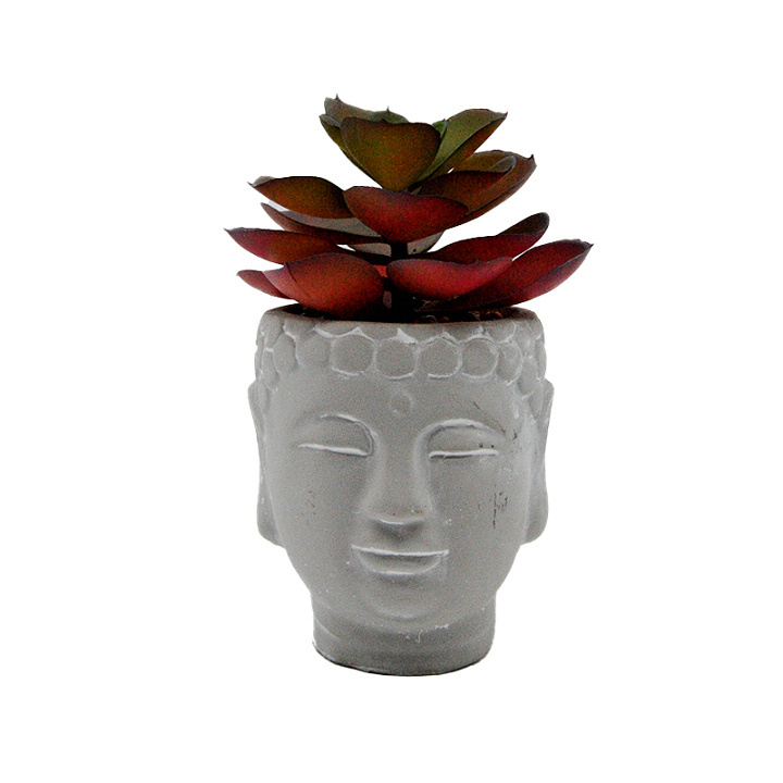 Wholesale Buddha Head Cement Succulent Flower Trays - Best-Selling Concrete Planters for Home Gardening flower pots planters