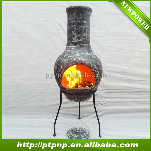 Customized Wholesale Garden Outdoor Wood Fired Clay Chimeneas Terracotta Chimenea Stove Fire Pit