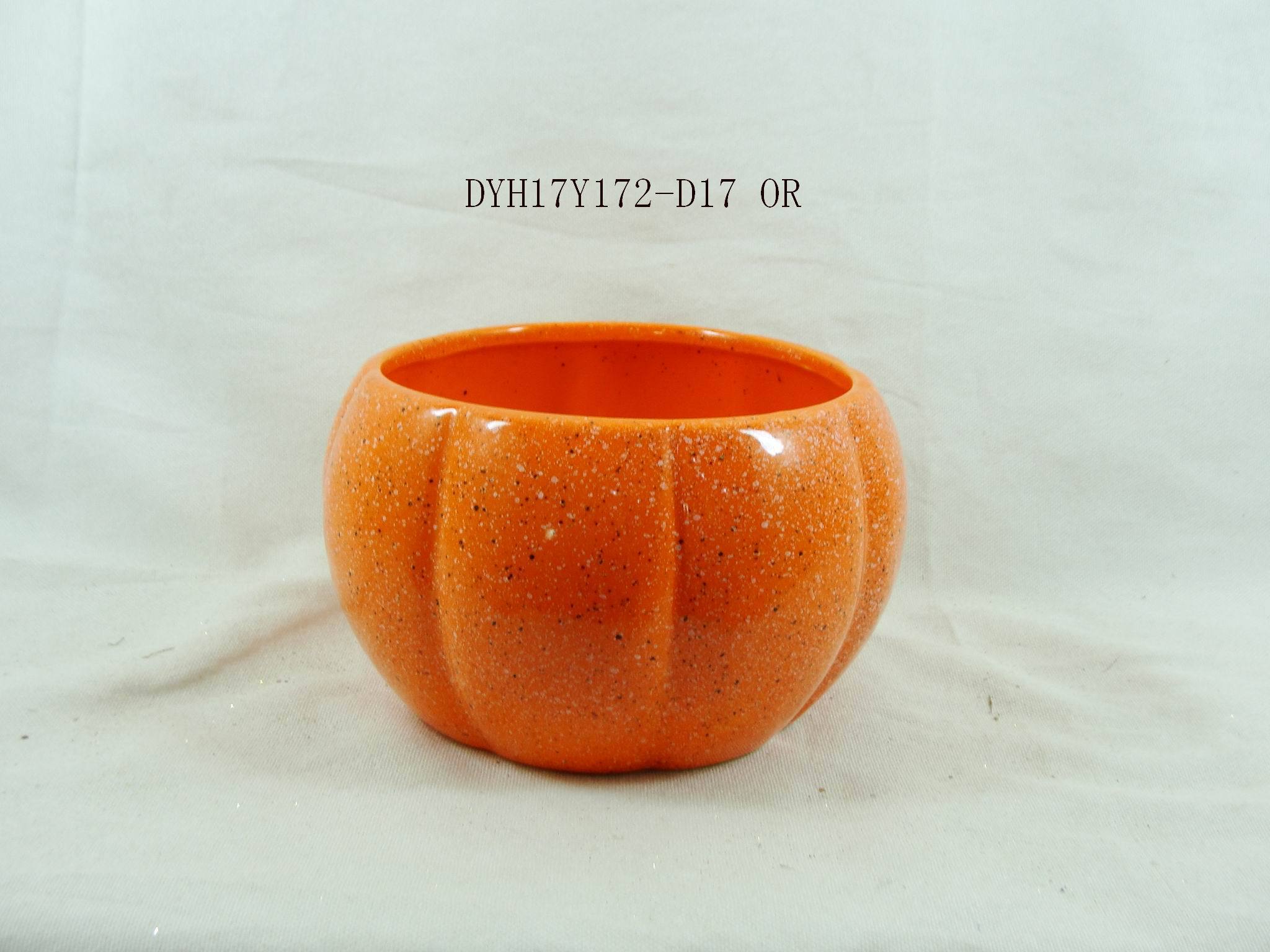 Halloween pumpkin succulent pot tabletop green plant decoration Ceramic Halloween decoration ceramic pots for plants