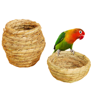 Wholesale pure straw braided gourd bird nest grass bird nest type parrot Myna small bird hptel