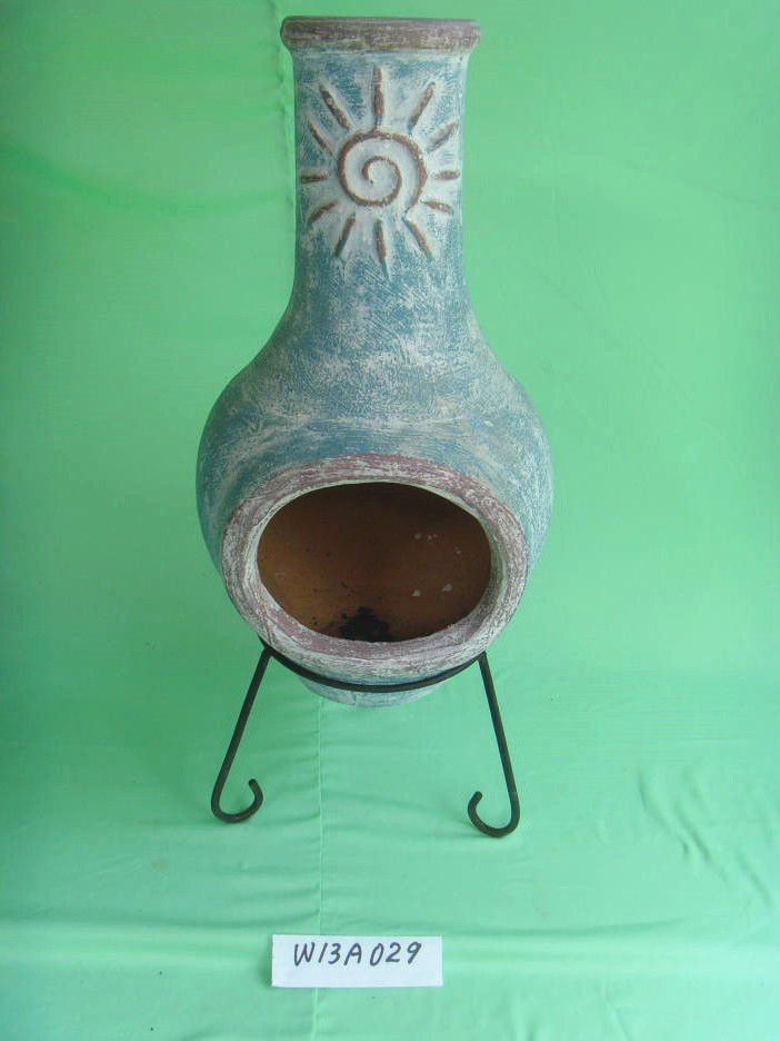 Garden Chimenea Outdoor Terracotta Handmade Customized Clay Chimenea  for decoration clay fire pit