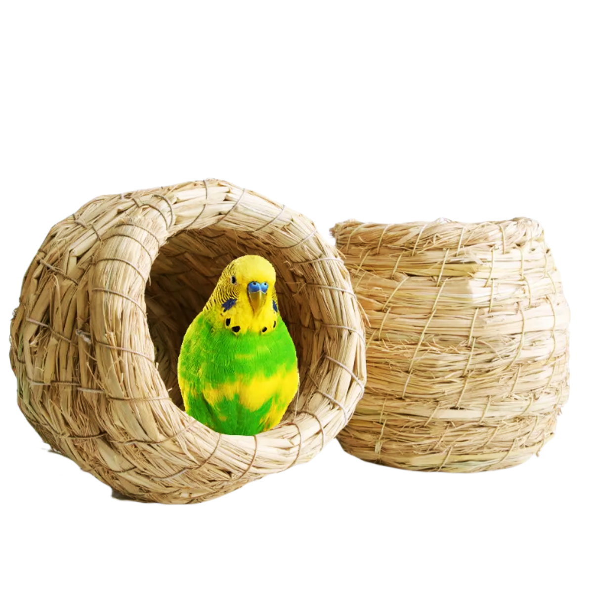 Wholesale pure straw braided gourd bird nest grass bird nest type parrot Myna small bird hptel