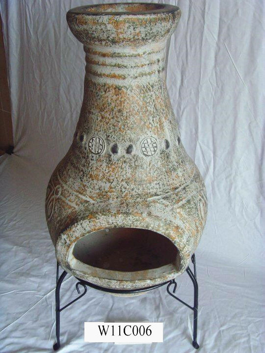 Garden Chimenea Outdoor Terracotta Handmade Clay Chimenea for sale garden fireplace