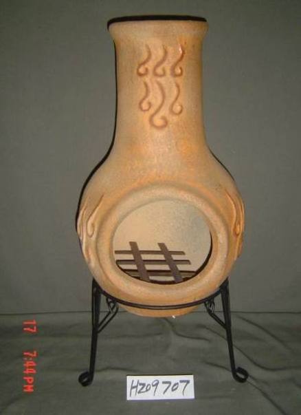 Cheap Supply Garden Outdoor Wood Fired Clay Chimenea, Terracotta Chimenea Stove, Garden Fire Pit