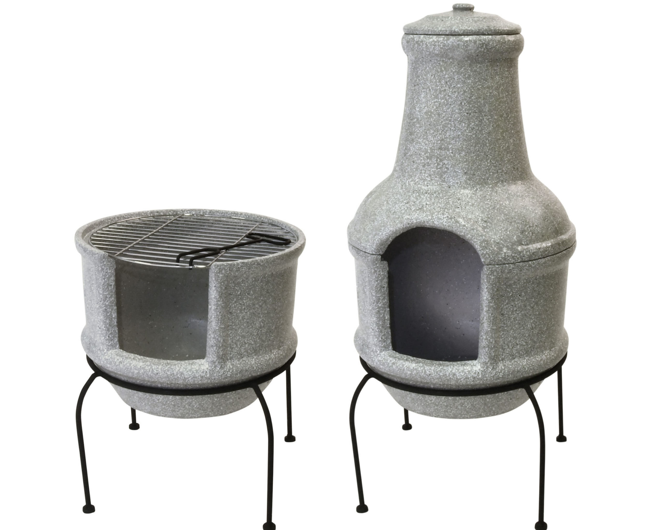 outdoor clay fire chiminea for home and garden