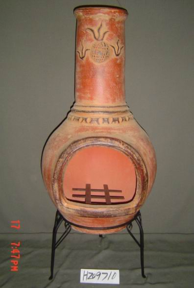 Customized Wholesale Garden Outdoor Wood Fired Clay Chimeneas Terracotta Chimenea Stove Fire Pit