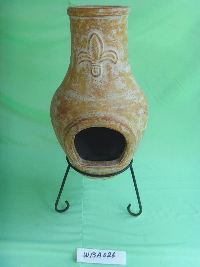 Garden Chimenea Outdoor Terracotta Handmade Customized Clay Chimenea  for decoration clay fire pit