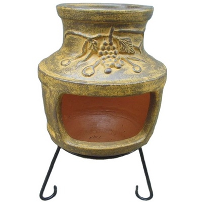 Fire pit Clay chimeneas with BBQ grill Garden handmade terracotta chimenea for outdoor