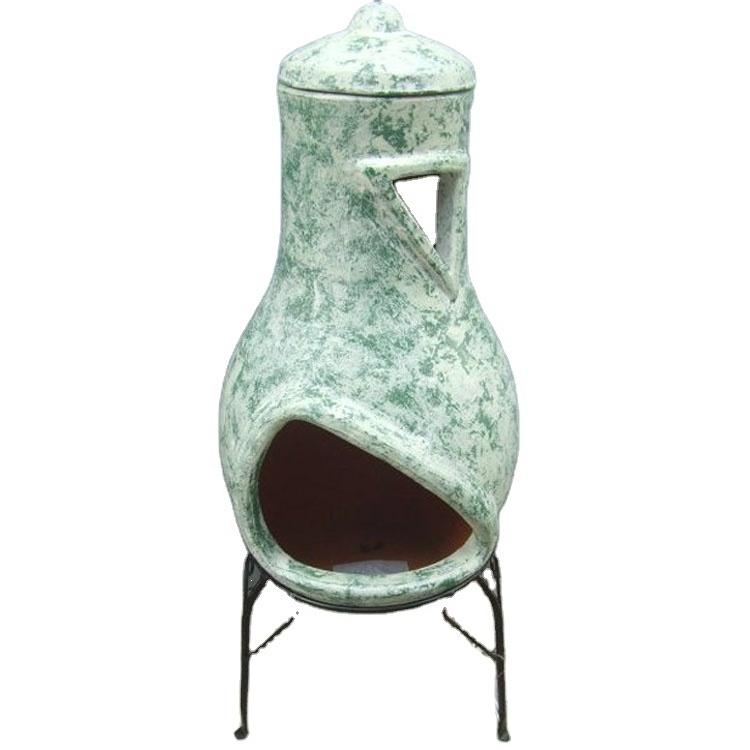 Wholesales Garden Chiminea Outdoor Terracotta Handmade Clay Chiminea