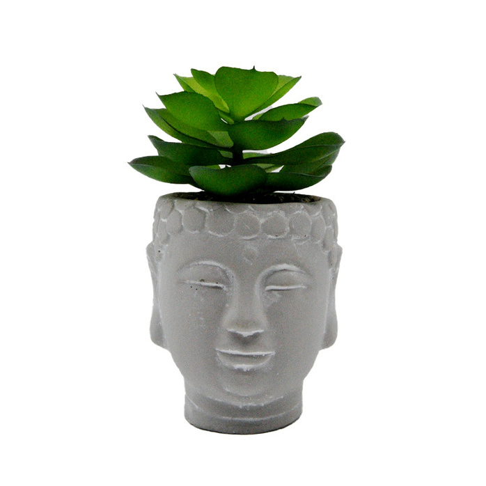 Wholesale Buddha Head Cement Succulent Flower Trays - Best-Selling Concrete Planters for Home Gardening flower pots planters