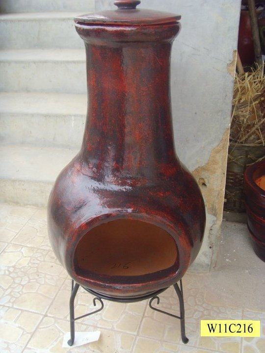 Fire pit Clay chimeneas with BBQ grill Garden handmade terracotta chimenea for outdoor