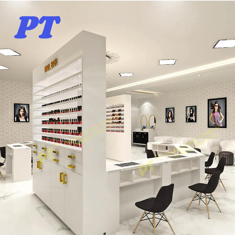 Wall Perfume Plywood Beauty Salon Used And Glass Vitrine Accessories Table Cosmetic Cabinet Display Showcase