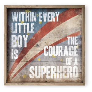 Within Every Little Boy Is A Super Hero Nursery Wall Sign Decor Kid's Room