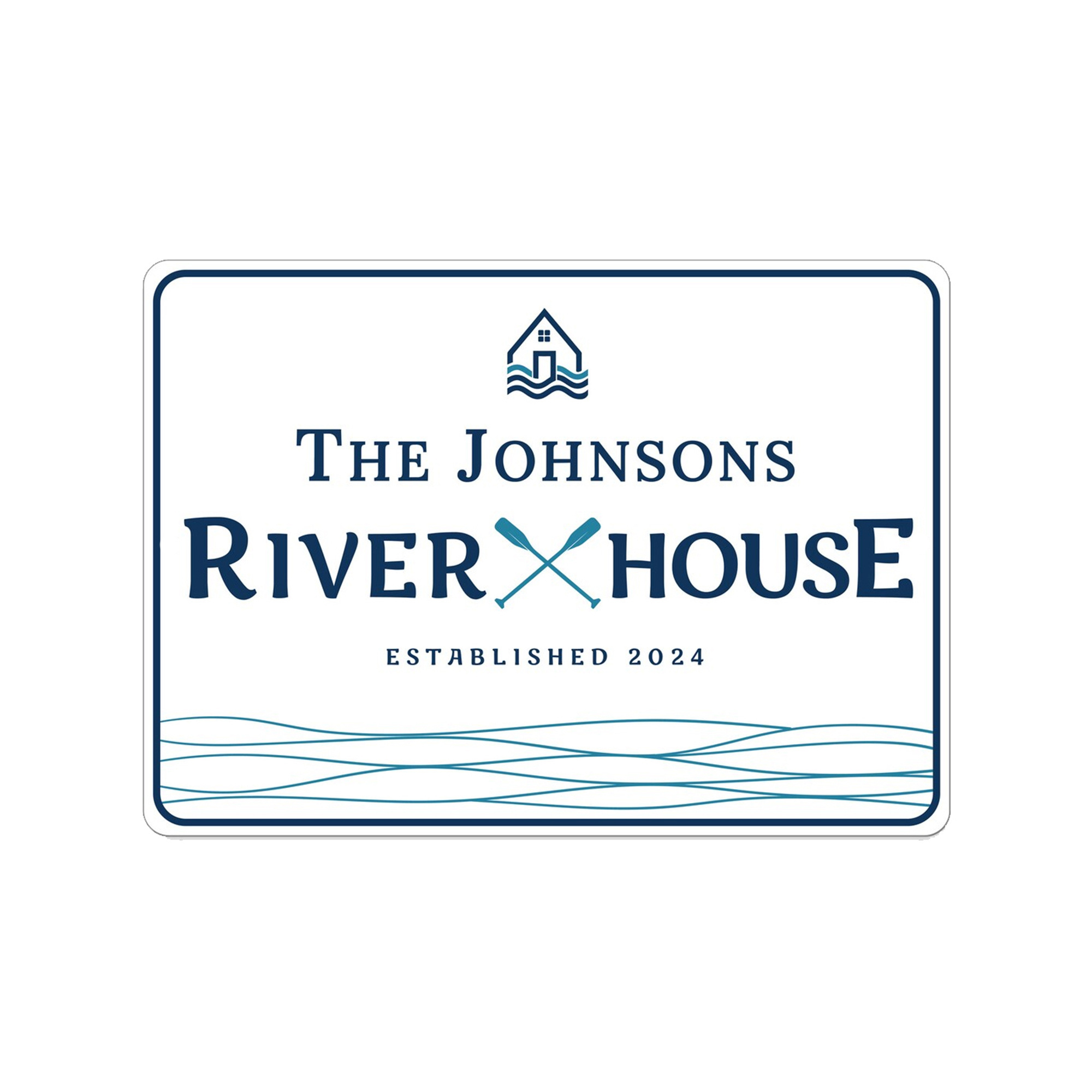 River House Sign  Established Wall Decor  Family Name Sign- Quality Metal Sign 8x12inch