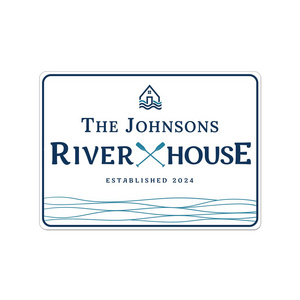 River House Sign  Established Wall Decor  Family Name Sign- Quality Metal Sign 8x12inch