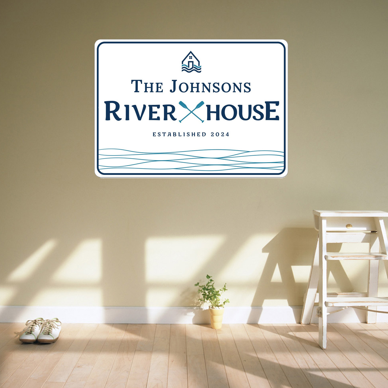 River House Sign  Established Wall Decor  Family Name Sign- Quality Metal Sign 8x12inch