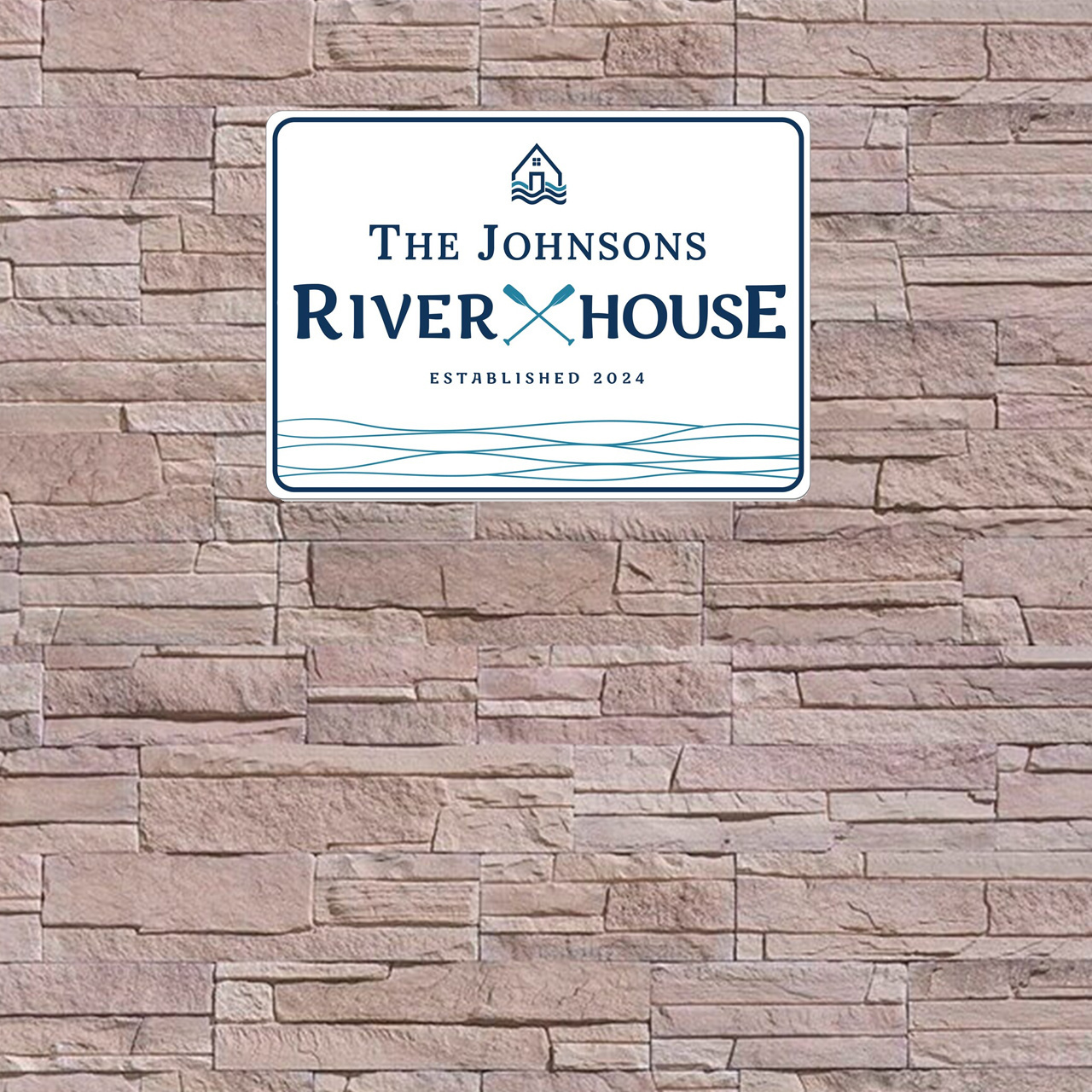 River House Sign  Established Wall Decor  Family Name Sign- Quality Metal Sign 8x12inch