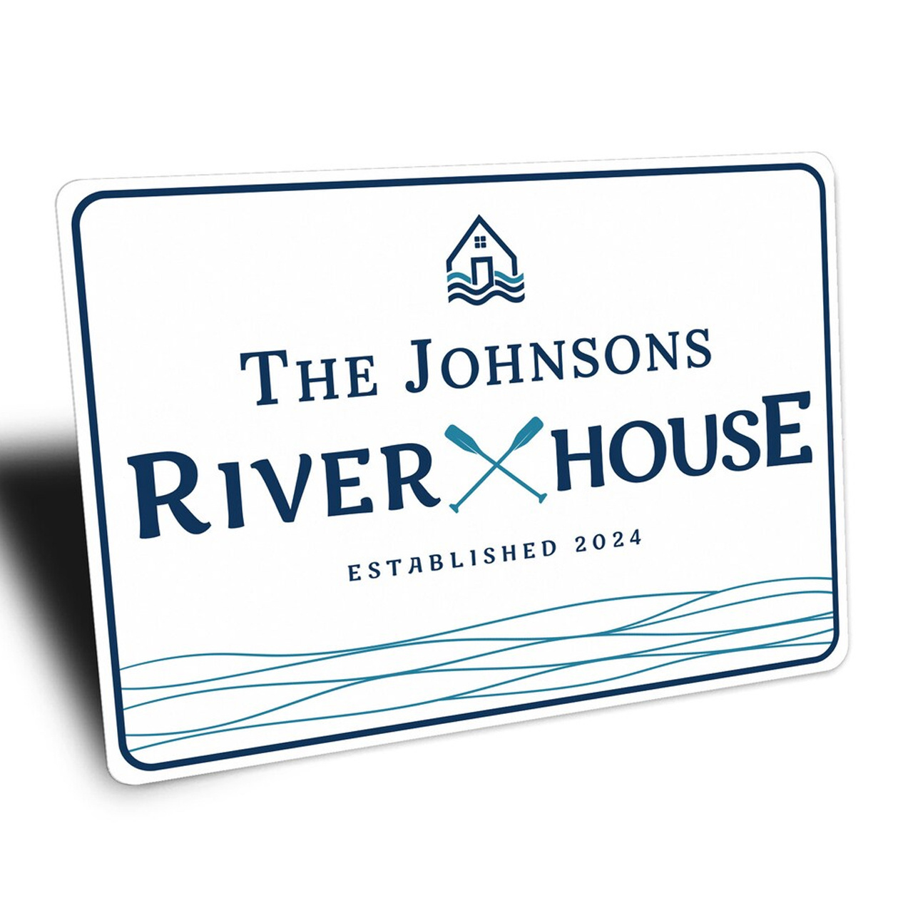 River House Sign  Established Wall Decor  Family Name Sign- Quality Metal Sign 8x12inch