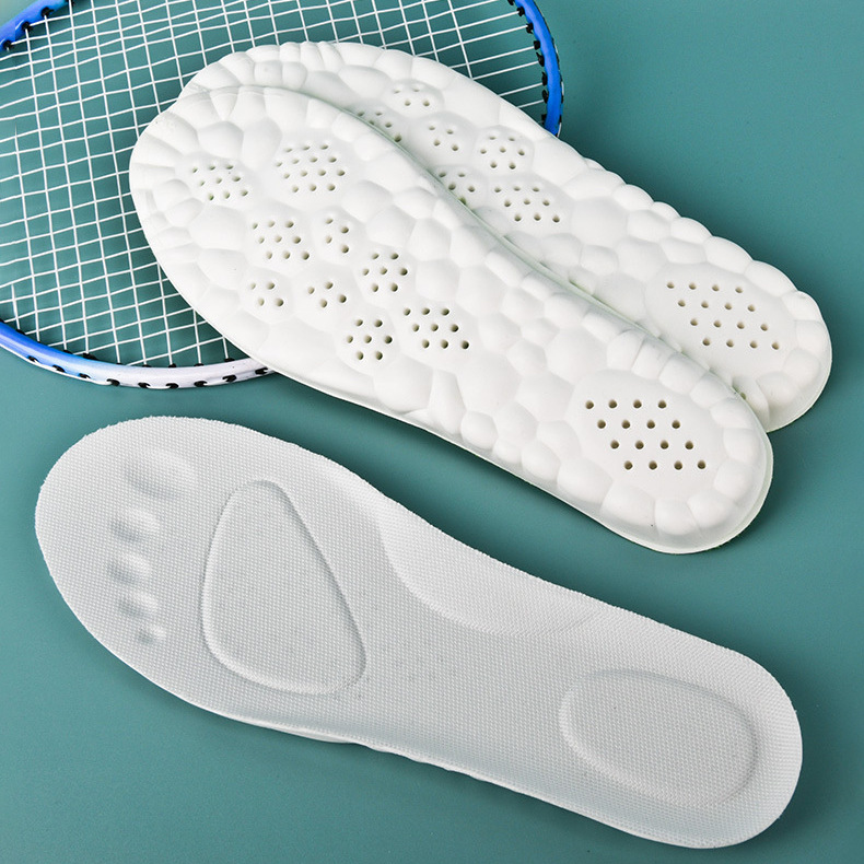 Anti Skid Massager Pu Shock Absorb Sport Pu Arch Super Soft 4d Cloud Technology Insole For Casual Shoes