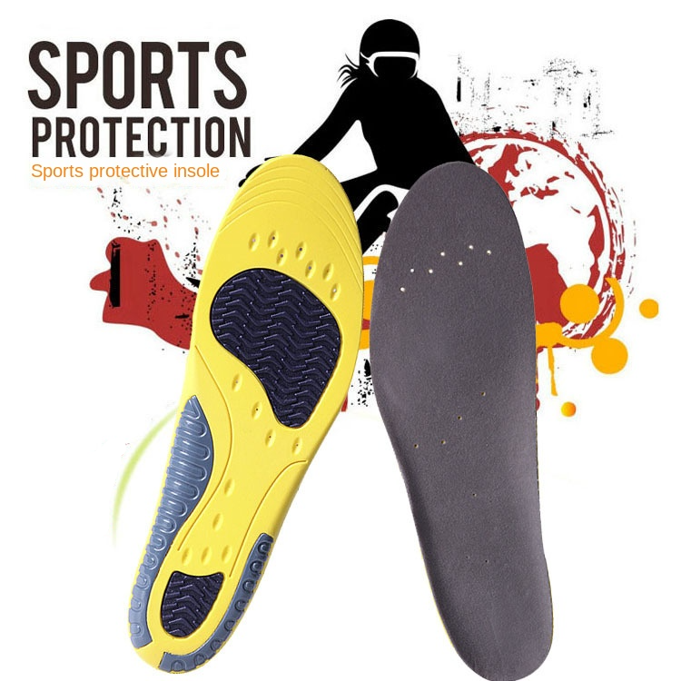 Custom Yellow Pu Foam Comfortable And Breathable Sports Insole Athletic Heat Moldable Insoles For Basketball Shoes