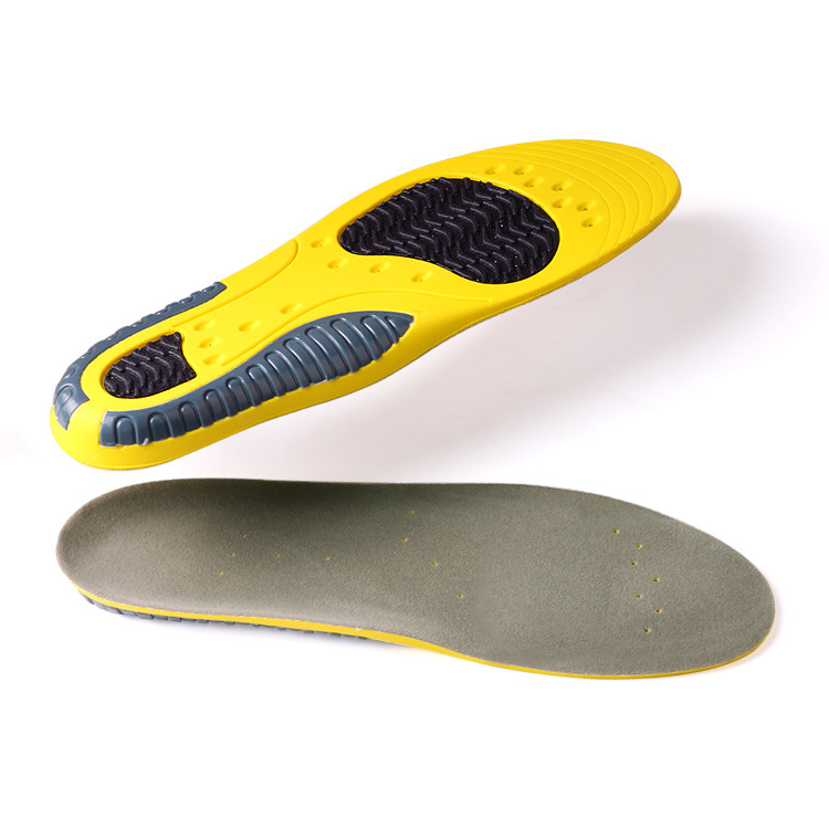 Custom Yellow Pu Foam Comfortable And Breathable Sports Insole Athletic Heat Moldable Insoles For Basketball Shoes