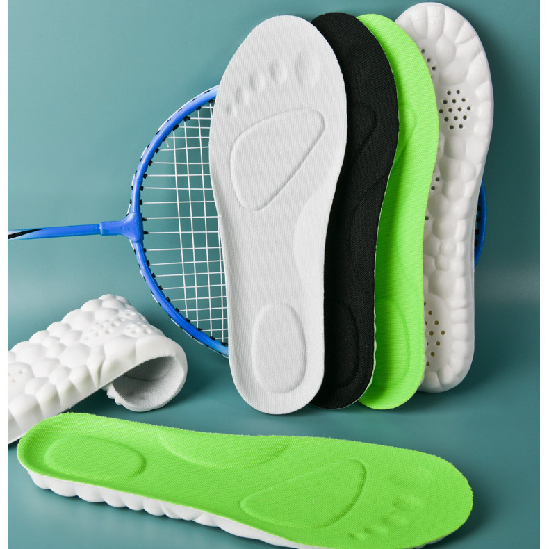 Anti Skid Massager Pu Shock Absorb Sport Pu Arch Super Soft 4d Cloud Technology Insole For Casual Shoes