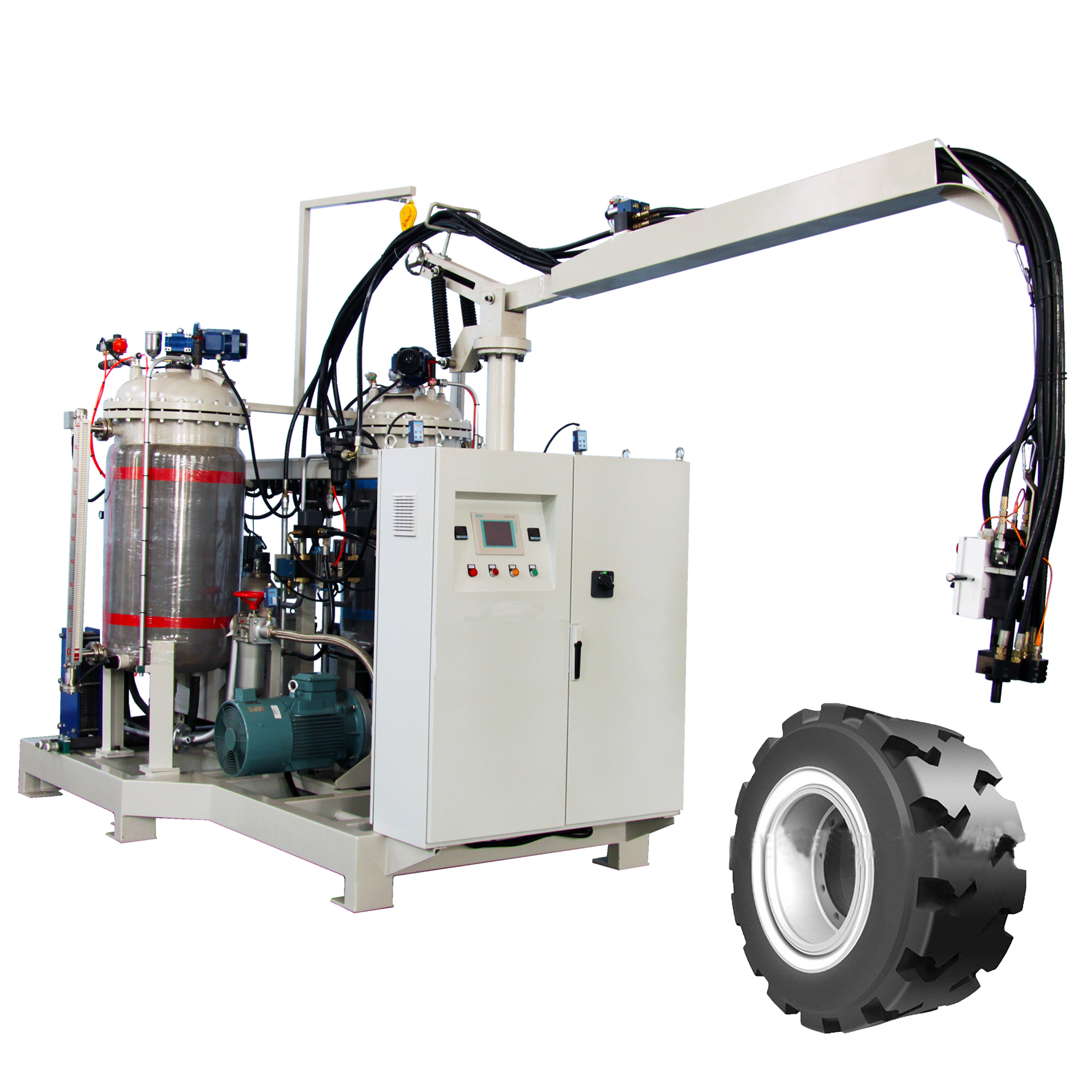 High Pressure Polyurethane PU Foam Injection Filling Machine For Tire Making