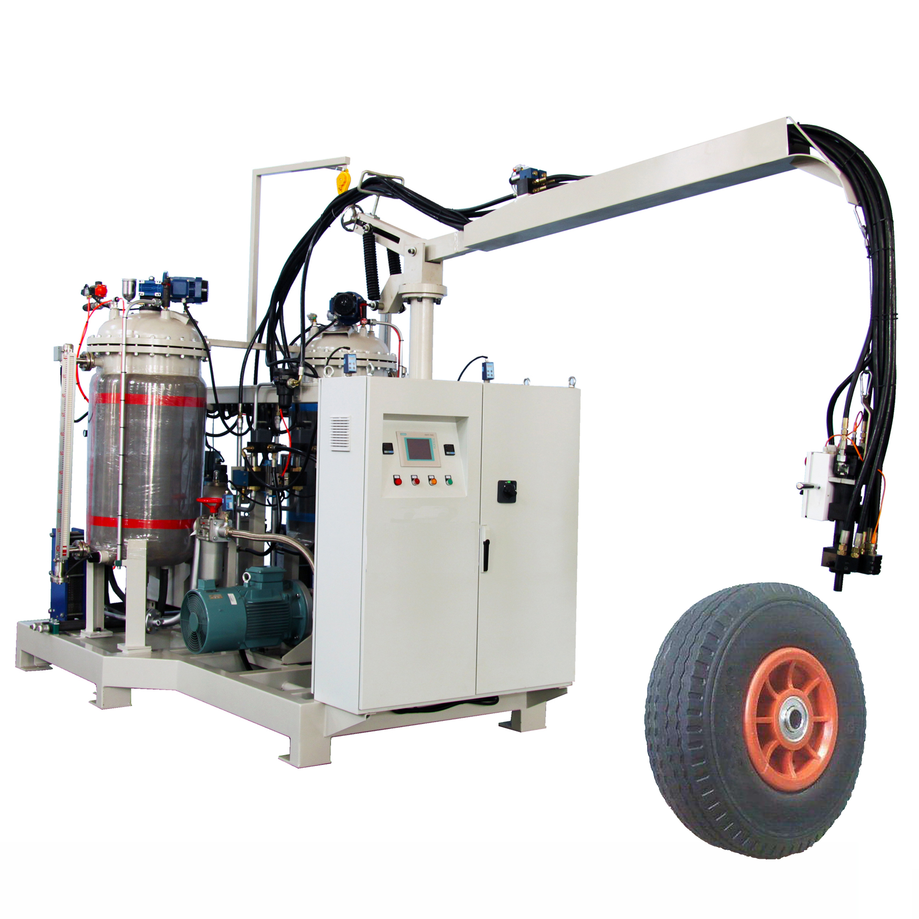 Polyurethane Fill High Pressure Polyurethane PU Foam Injection Filling Machine For Tire ...