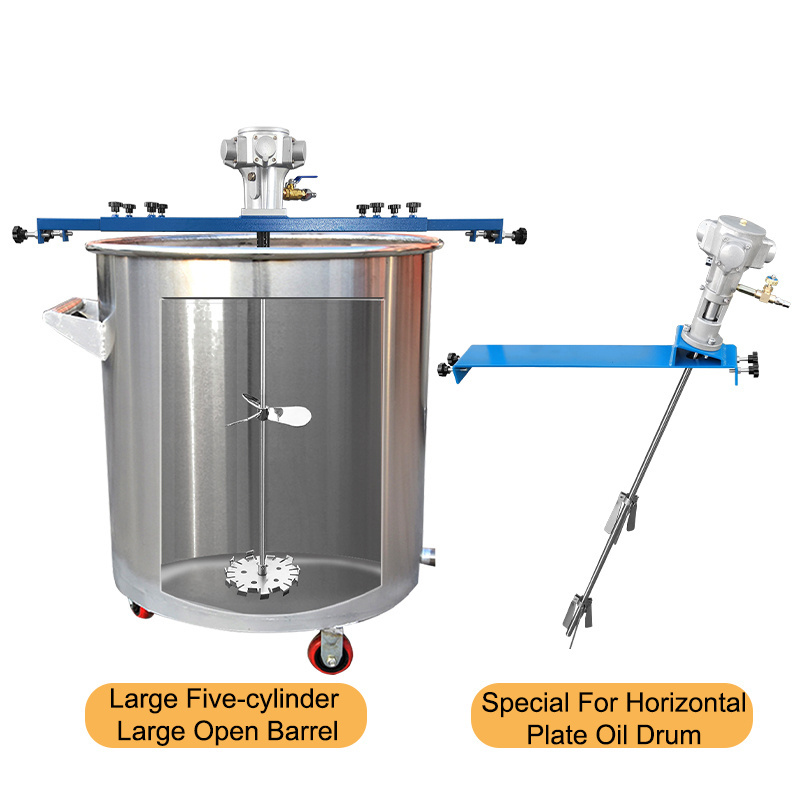 50 Gallon Clamp On Drum Mixer Hot Popular Water Treatment High Speed Aluminum Alloy Agitator Liquid Mixer