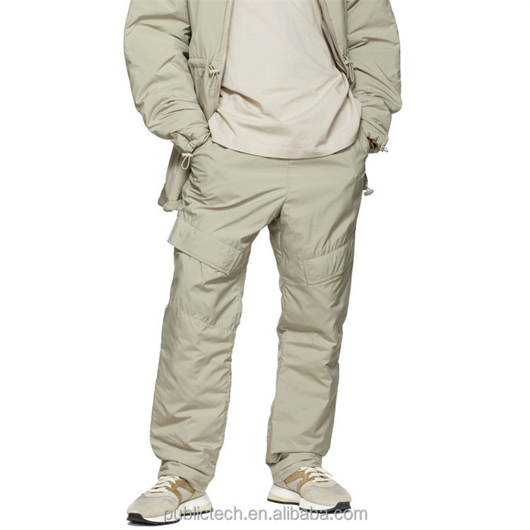 Factory Manufacturer Wholesale Blank Multi Pockets Custom Nylon Track Pant Baggy Cargo Pants Men