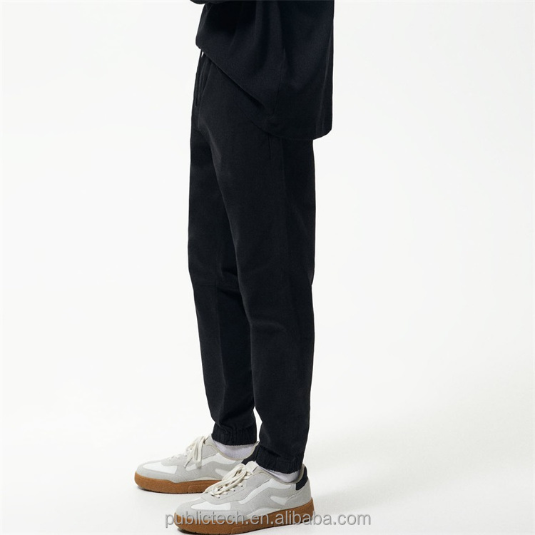 Custom 98% cotton 2% elastane featuring an elastic waistband casual slim fit jogging pants trousers for men