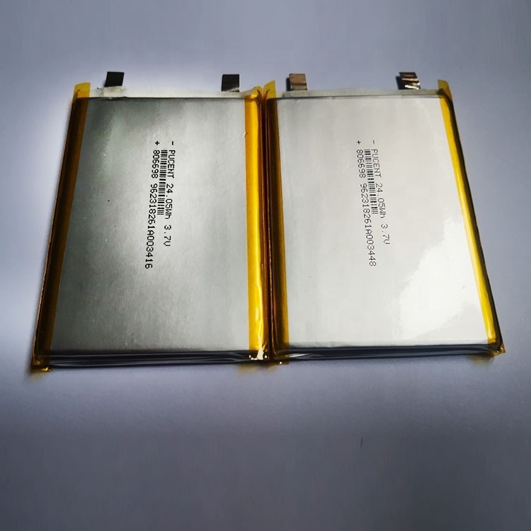 Hot sale high efficiency 3.7v 806698 6500mAh lithium polymer rechargeable battery