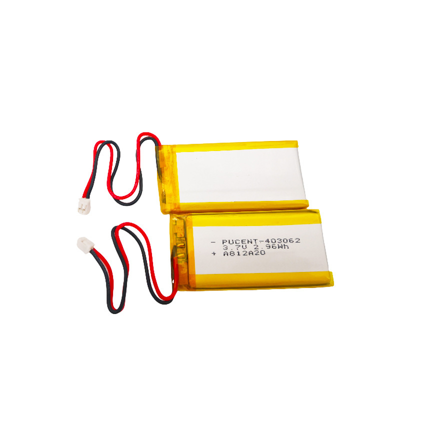 OEM ODM cheap 403062 800mah 1000mah 1800mah lithium polymer batteries with plug pos atm pouch cell lipo battery