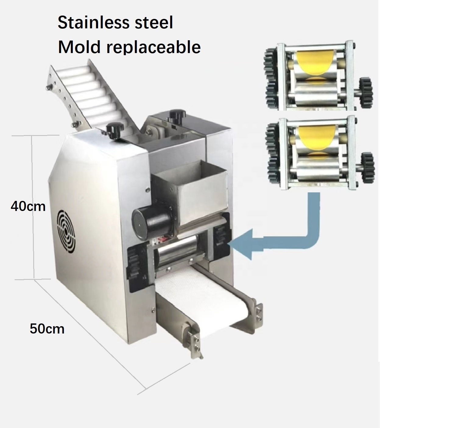 Commercial Automatic Tabletop Automatic Dumpling Empanadas Gyoza Pizza Wonton Dough Skin Wrapper Making Machine