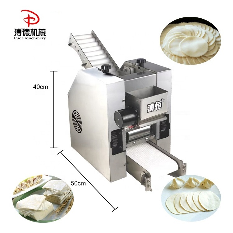 Commercial Automatic Tabletop Automatic Dumpling Empanadas Gyoza Pizza Wonton Dough Skin Wrapper Making Machine