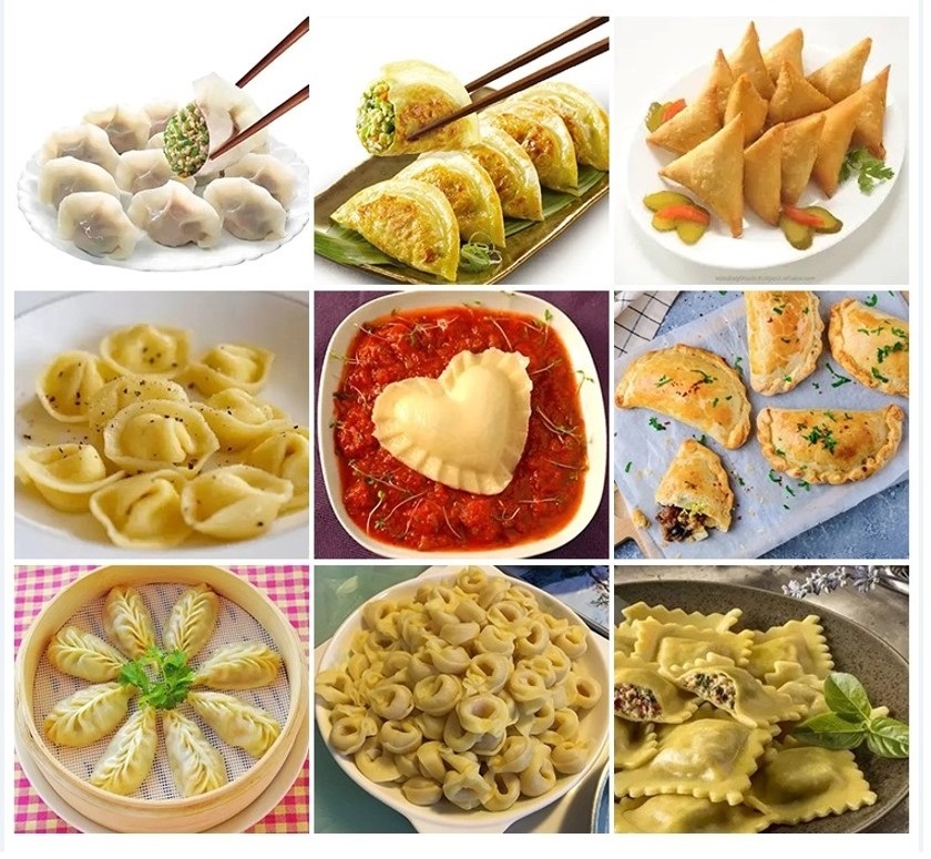 Empanadas machine automatic restaurant dumpling dough sheet folding machine wonton wrapper machine