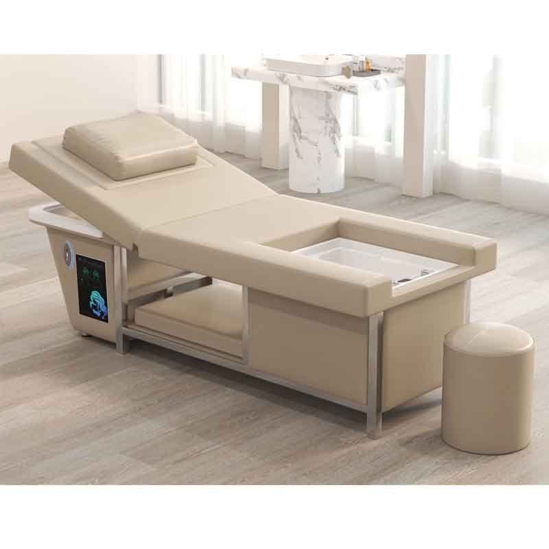 used grey saloon hair shampoo bowl with chair luxury spa pedicure chair and shampoo bed for sale