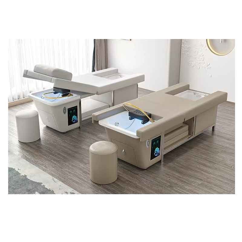 China Suppliers Hair Washing Beds Comfortable Salon Sink Used Hairdressing Bowl Shampoo Beds Chairs