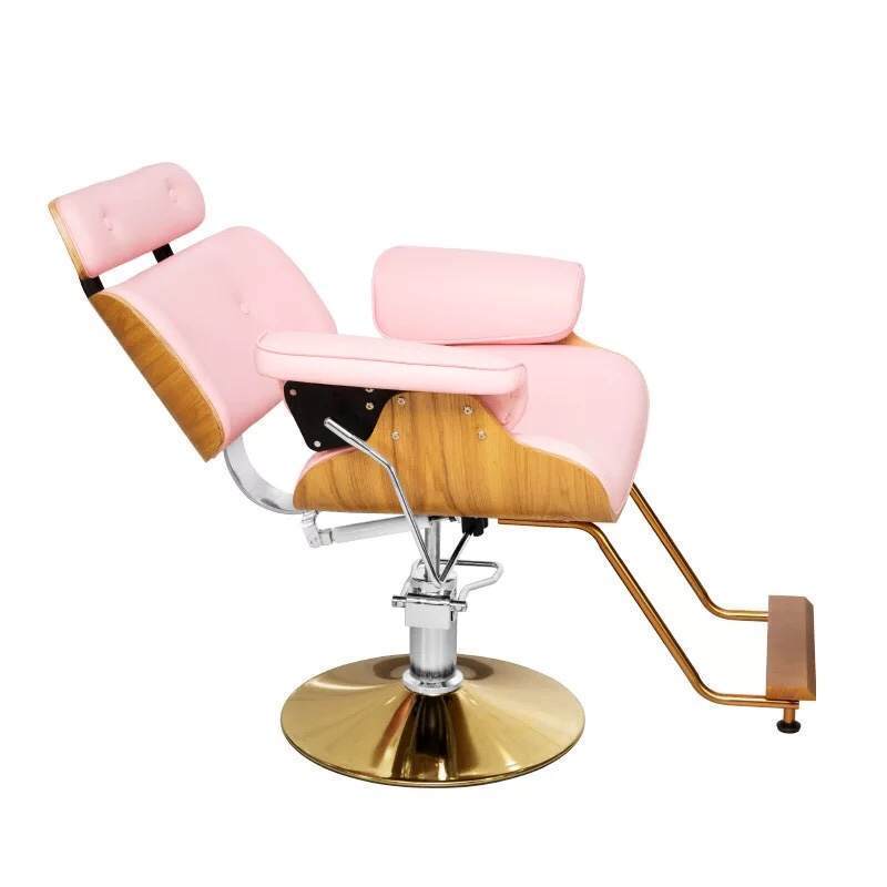 pink and gold  trendy  styling salon chairs custom color barber chair hair salon furniture