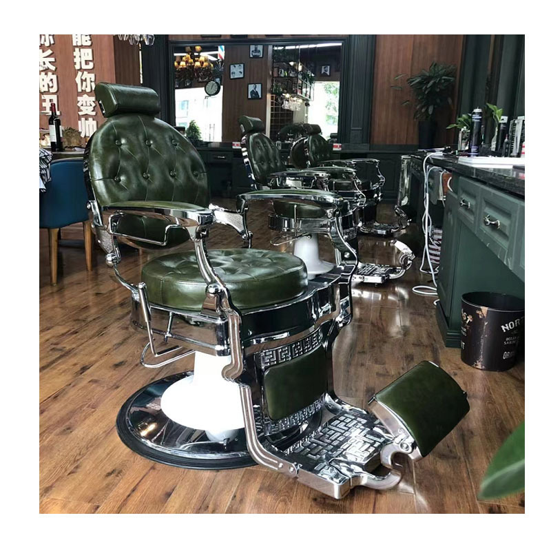 custom green barber chairs green for sale market open used cheap barber chair salon equipment