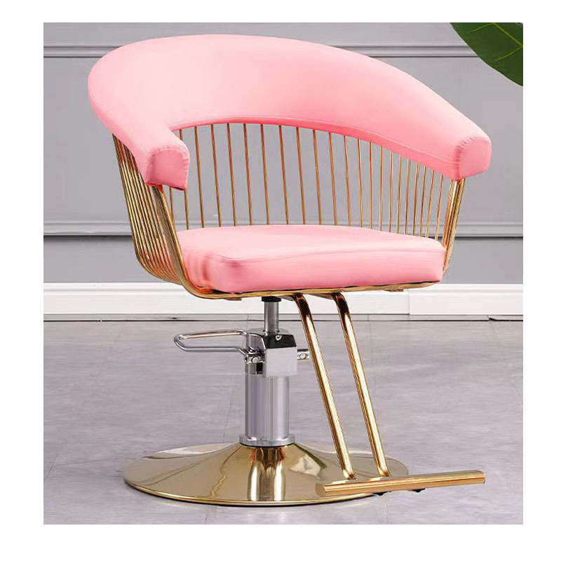 pink and gold  trendy  styling salon chairs custom color barber chair hair salon furniture