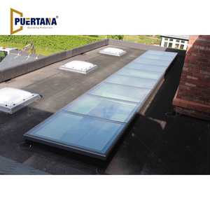 Large Fixed non-opening Flat Sky Roof Glass Skylight Rooflights