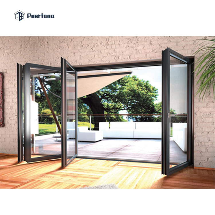 Miami Dade Approved Best Sound Proof Big Folding Glass Doors Dp50 System