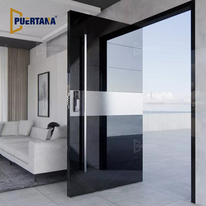 Urban Modern Luxury Villa House Pivot Doors Exterior Pivot Front Door Main Security Entrance Stainless Steel Doors