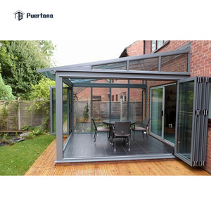 Aluminum Prefabricated Conservatory Glass House For Sell Customized Sunroom