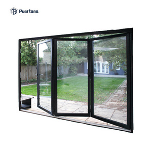 Nafs 2011 American Standard Aluminum Glass Door/folding Door System With Accordion Fly Screen