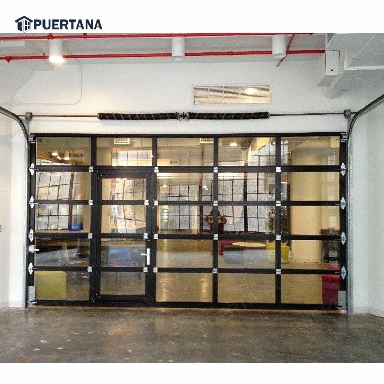 Best Quality Cheap Price Roller Vertical Bifold Style Smart Garage Doors With Pedestrian Door