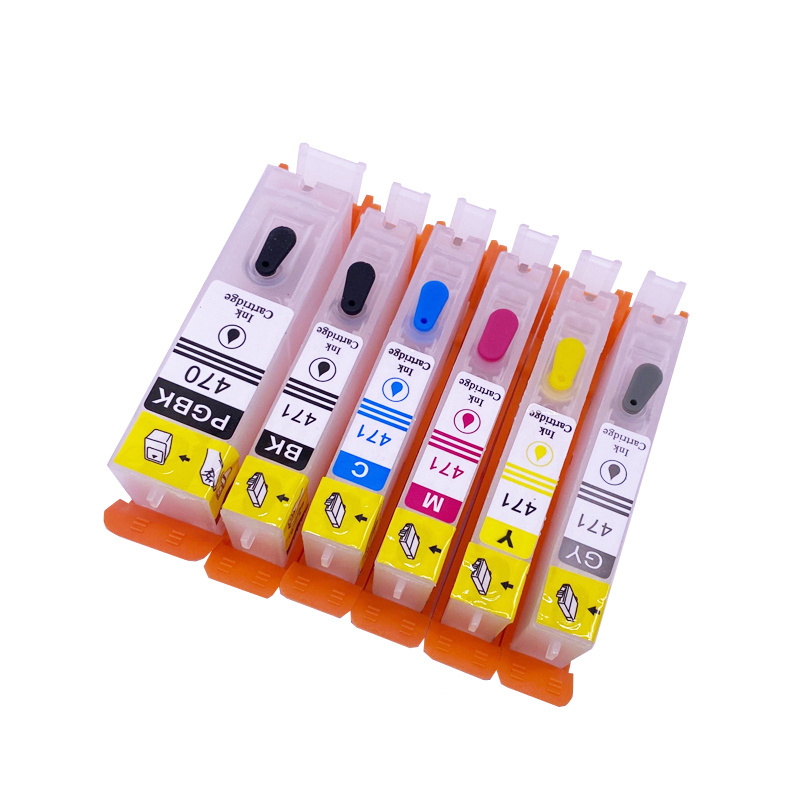 6 Color PGI-570 CLI-571 Refillable Ink Cartridge With ARC Chip For Canon TS9050 TS9055 TS8050 TS8051 TS8052 TS8053 PGI570 CLI571