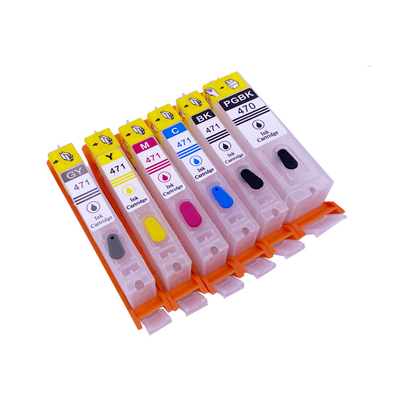 6 Color PGI-570 CLI-571 Refillable Ink Cartridge With ARC Chip For Canon TS9050 TS9055 TS8050 TS8051 TS8052 TS8053 PGI570 CLI571